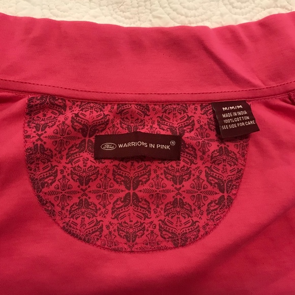 Ford “Warriors in Pink” rose pink zip up sweatshirt jacket / printed design (M) - Picture 6 of 16